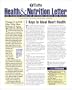 Tufts University Health & Nutrition Letter
