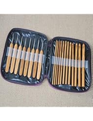 Home Improvement: 20 Pieces Two Types Soft Touch Holder Steel And Bamboo Crochet Hooks - Tianhong