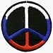 Search : USA Peace Sign - 3 inches - Embroidered Iron On or Sew On Patch (United States of America)