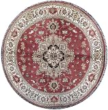 Free Shipping & Free Pad 8x8 Handmade Wool Round Rug S12