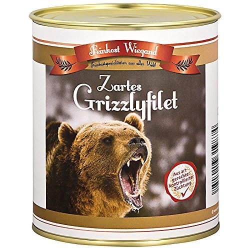 Grizzleyfilet - Delikatesse in Konserve (Weingummi) Lustige Geschenkidee
