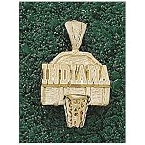 LogoArt Indiana Hoosiers 10K Gold Backboard Pendant