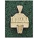LogoArt Indiana Hoosiers 10K Gold Backboard Pendant