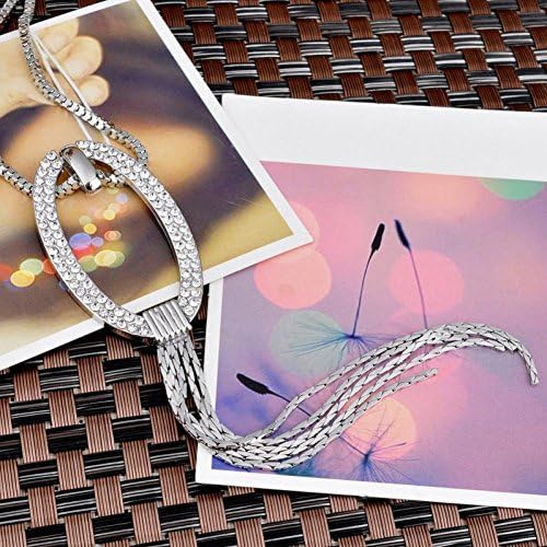 Fit Fashion European and American fashion necklace long elliptical hollow diamond tassel gold tassel sweater chain female necklaces wholesale