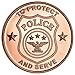 1 oz .999 Pure Copper Round/Challenge Coin (Police - To Protect and Serve)