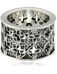 King Baby Wide Relic Band Sterling Silver Ring, Size 7