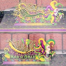 Mardi Gras Float Props Insta-Theme Decoration 2 pc pk 5 ft long