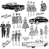 Sweet Fifties Vintage Fashion Portraits Clear Stamps