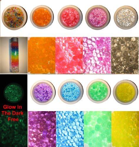 Boston World Jelly Ball Soil 12 Standard Colors Plus 5 Free Glow-In-Dark Balls