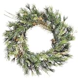 20 Pre-Lit Mixed Country Pine Artificial Christmas Wreath - Clear Lights