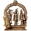 Antique and Collectibles - Hindu God Rama,Sita and Laxman Brass Sculpture 3.75" x 1.25" x 4.75"