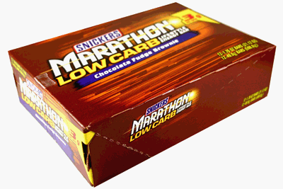 Snickers Marathon Low Carb Lifestyle Bar<br>Chocolate Fudge Brownie 12 Bars by Mars