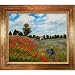 overstockArt Claude Monet Poppy Field in Argenteuil 20-Inch by 24-Inch Framed Oil on Canvas