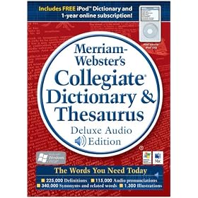 Merriam-Webster's Collegiate Dictionary & Thesaurus Deluxe A