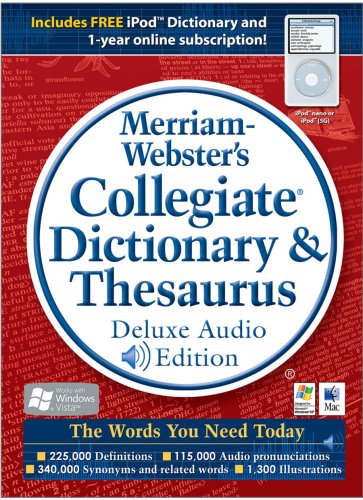 Merriam Webster's Collegiate Dictionary & Thesaurus Deluxe A