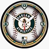 Oakland Athletics A's Round Clock