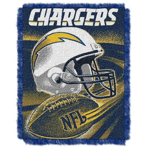 NFL San Diego Chargers 48-Inch-by-60-Inch Jacquard Acrylic Throw