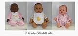 DOLL CLOTHES SET OF 3 GIRL OUTFITS