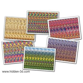 Set of Six 18"x13" Stereogram Posters (Set#2)