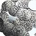 Sequin Gray Black Snakeskin Reptile Print Pattern Round 30mm Couture Loose Paillette Sequins