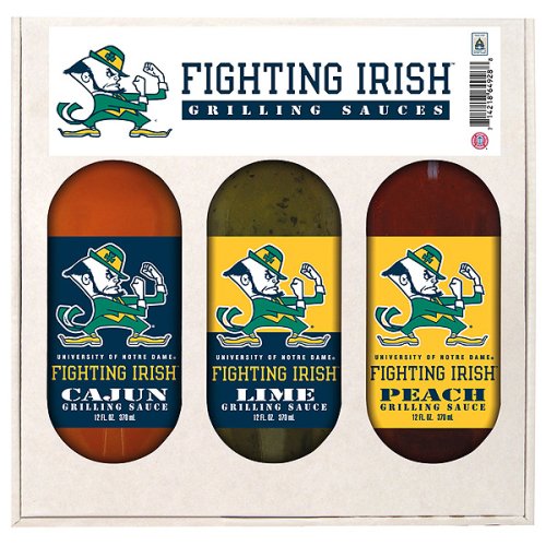 University of Notre Dame Fighting Irish Grilling Gift Set by Hot Sauce Harrys