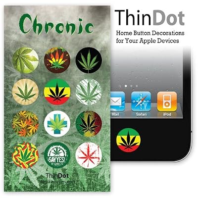 ThinDot Home Button Decals for iPad, iPhone and iPod Touch "Cronic"