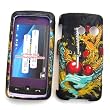 LG Rumor Touch LN510 (Sprint) Rubberized Snap-on Protector Hard Case Image Cover "Love Is Victory" Design
