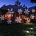 BSTPOWER Snowflake Christmas Projector Lights White Moving Spotlight Outdoor Indoor Waterproof for Party Holiday Home Decoration Garden Tree Wall 3 Year Warranty