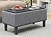 Convenience Concepts 143900BL Designs4Comfort Brentwood Ottoman, Gray Fabric