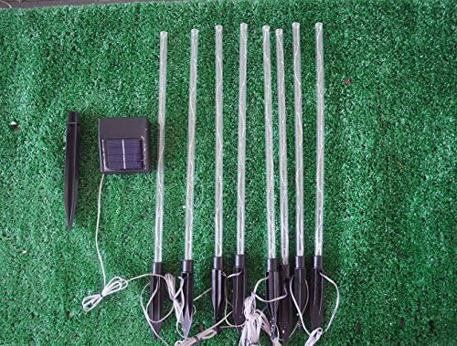 QCLED 8 Drop/icicle String 2015 Outdoor Yard Garden Path Way Solar Power Landscape Lights LED Solar String Lights Solar Lights Xmas Light Decor light (white, solar power ¡­