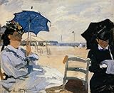 IMAGE OF Hand Made Oil Reproduction - Claude Monet - 32 x 26 inches - The Beach at Trouville