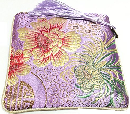 Elleables® Tasseled Coin Pouch Silk Brocade (Lavender)