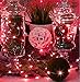 LED SopoTek 7ft 20 LEDS Red Starry Lights Fairy Lights silver LED Lights Strings AA Battery Powered Ultra Thin String Wire(20 Leds Red Battery not included)