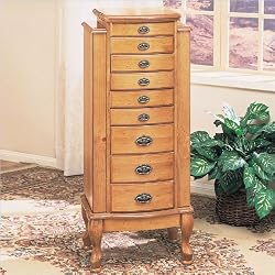 Powell 252 Pine Jewelry Armoire