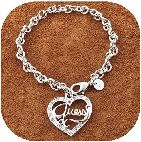 MOSHIRLEY Simple Silver plated Big Skeleton Heart With Guess Words Queen Bracelet Bangle