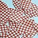Sequin Red White Gingham Plaid Checker Fabric Pattern Fishscale Fin 1.5 inches Couture Loose Paillette Sequins