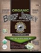 Golden Valley Natural Organic Beef Jerky, Peppered, 3-Ounce Pouches (Pack of 8)