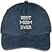 Trendy Apparel Shop Best Mom Ever Embroidered Pigment Dyed Low Profile Cotton Cap - Navy