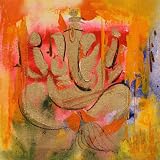 11X11 Square Ganesh Wall Canvas