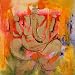 11X11 Square Ganesh Wall Canvas