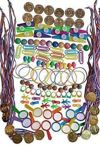 125+ Piece Treasure Box Goodies Toys Prizes for Birthday Party Gift Bags, Teachers Classrooms and Doctors Offices