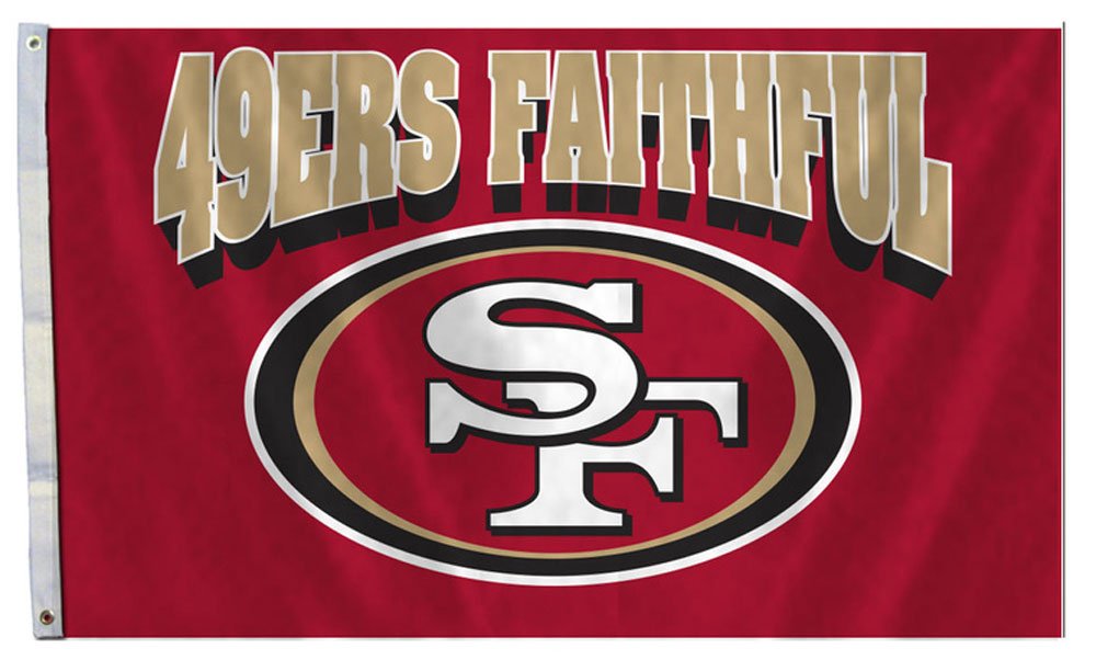 Amazon.com : NFL San Francisco 49Ers Flag with Grommets : Outdoor ...