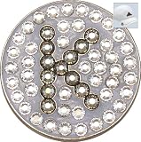 Bella Swarovski Crystal Golf Ball Marker & Hat Clip - Initials Collection - K (Graphite)
