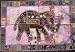 Elephant Sari Patchwork Wall Hanging -Intricate Designs & Beadwork