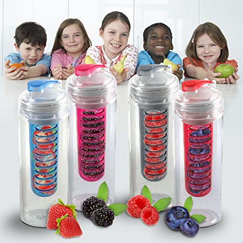 Water Bottle Infuser - Sport Fruit Infused Water Bottle 24 Ounce - Create Your Own Unique Flavored Water - Endless Options to Enjoy Your Water - Fun Easy and Delicious Way to Ensure You Receive Your Daily Water Intake