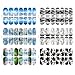 YESURPRISE New Trendy 1pack 3D Beautiful Landscape Nail Art Tips Pack Decal Wrap Water Tattoo Noctilucent Transfer Stickers DIY Decoration Fashion Xmas Gift #3