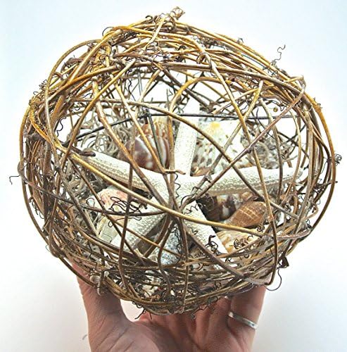 Starfish Grapevine Ball- Beach Wedding Pomander, Rustic Kissing Ball Wedding Decoration