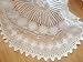 Vintage Hand Crochet Round Cotton Table Cloth 51"