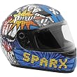 SparX Pow S-07 Special Edition On-Road Motorcycle Helmet - Blue