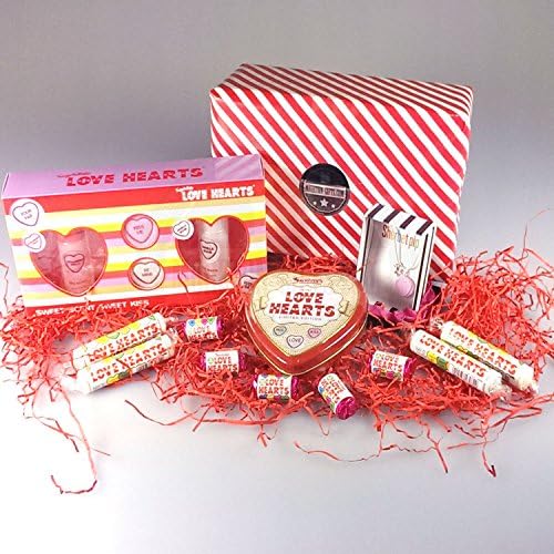 Love Hearts Limited Edition Valentines Gift Box - Tin, Sweets, Sprays, Lip Balms, Necklace - Mother's Day Gift - Great Gift For Mum